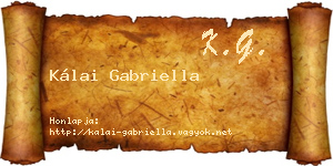 Kálai Gabriella névjegykártya